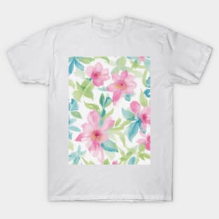 watercolor flower and leaf T-Shirt